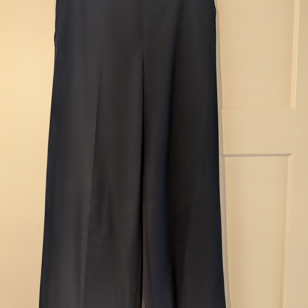 Two Pairs Of Banana Republic Hayden Pants.  Navy And Cream Wide Leg Pants.